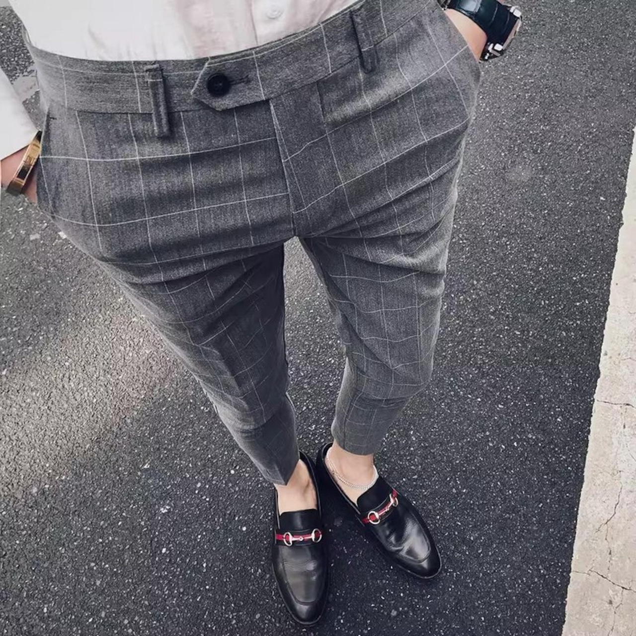 casual 9 point slim fit pants 00370