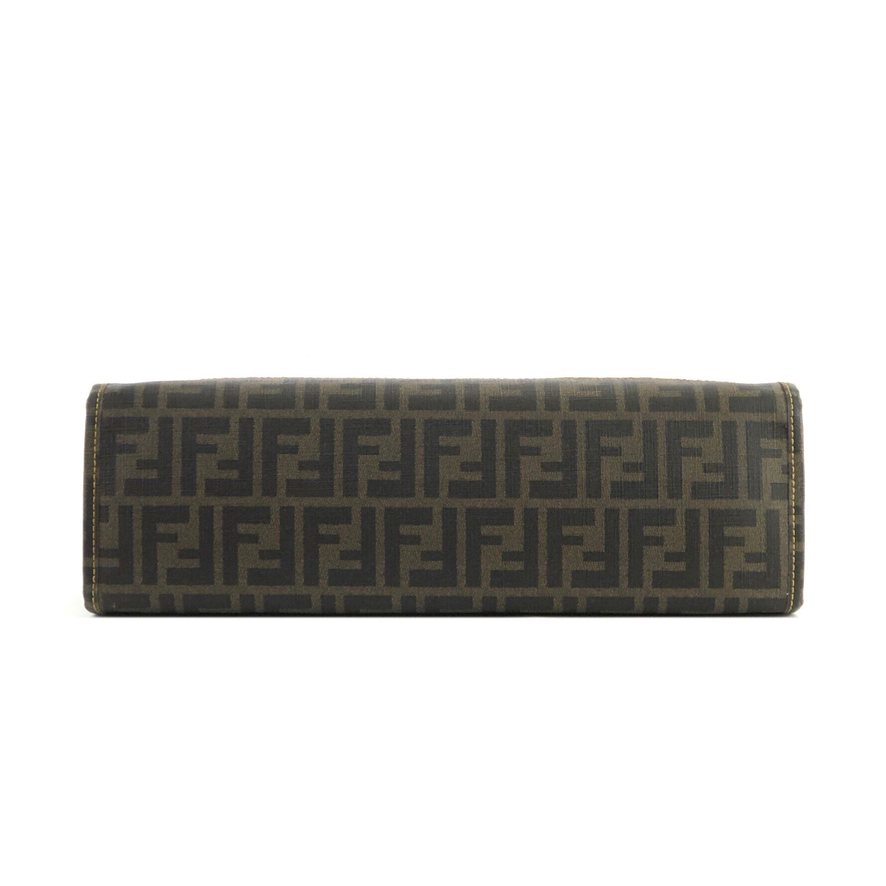 FENDI フェンディ ズッカ PVC×メッシュ 総柄 ポーチ付き トート FENDI フェンディ ズッカ PVC×メッシュ 総柄 ポーチ付き トート