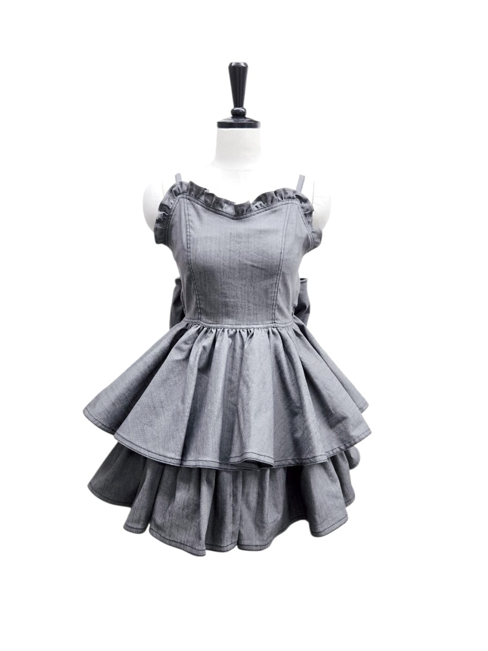 lillilly S/S デニムフリルワンピース lilLilly（リルリリー）の