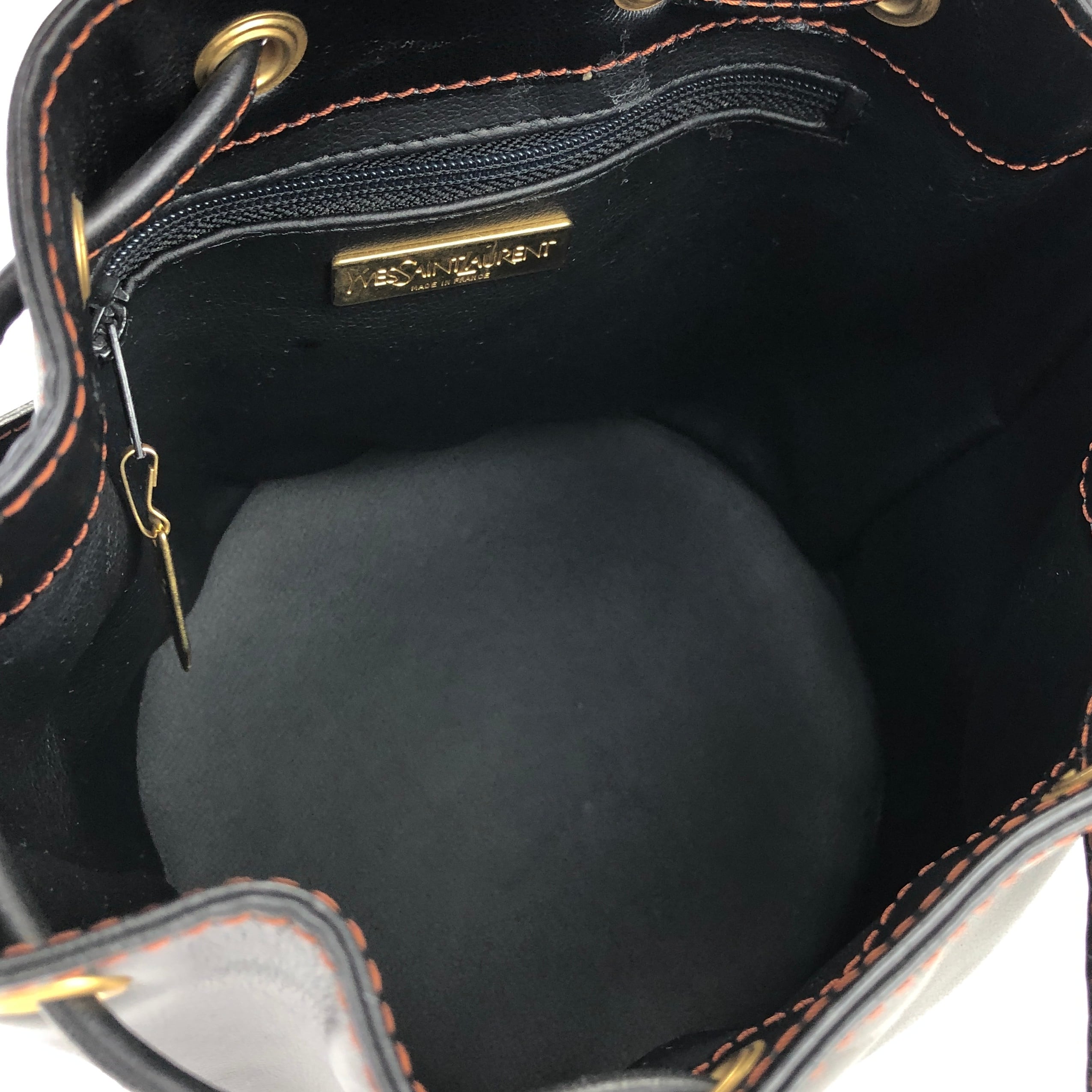 Yves Saint Laurent イヴ サンローラン Yカットアウト レザー ドロー