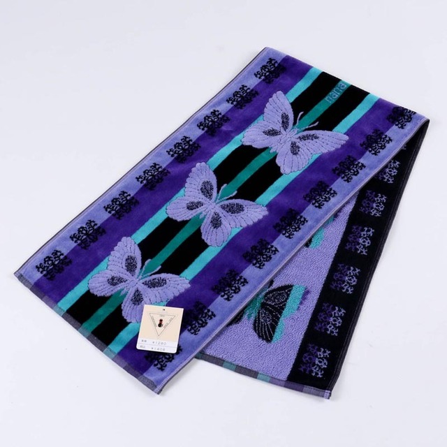 タオル　横浜ナナ　湘南ナナ　NANA　スポーツタオル　Ｂ蝶　パープル　nn-spt2