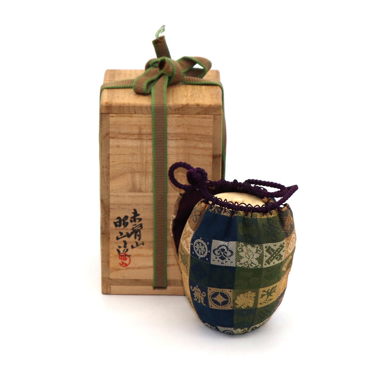 赤膚山・昭山窯・大塩昭山・遠州市松宝・茶入・茶道具・陶磁器・No
