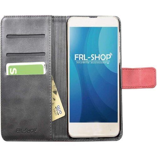 AQUOS Sense3 / Sense3 lite 兼用 ◆ バイカラ― レザー 手帳型ケース ◆ F-28 ◆ ブラック FRL-SHOP 392