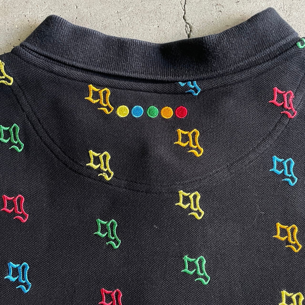 ビッグサイズ COOGI クージー 総柄 刺繍 ポロシャツ メンズ3XL 古着