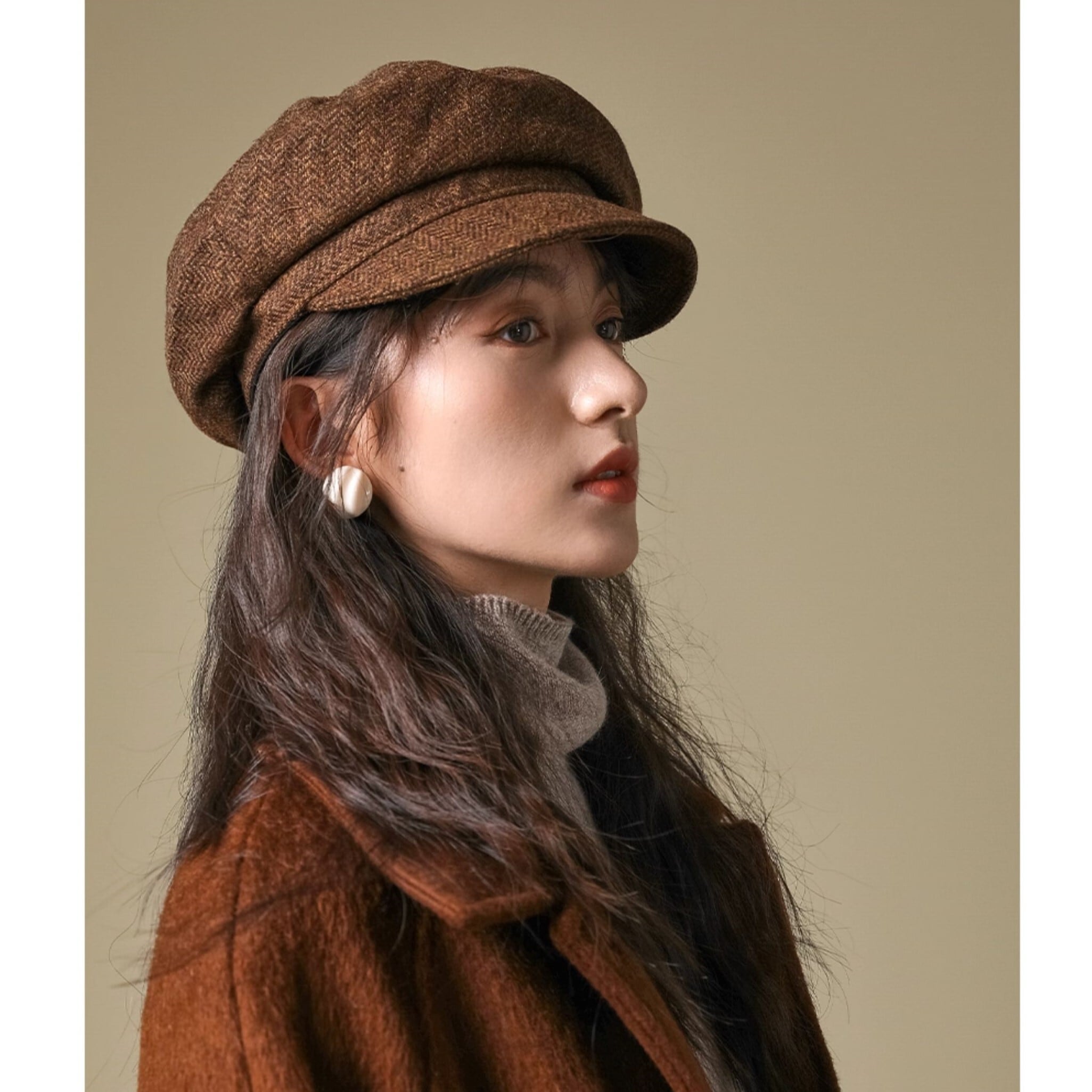 キャスケット　ヴィンテージ風 英国レトロ風キャスケット 2color W10411 | harmonique