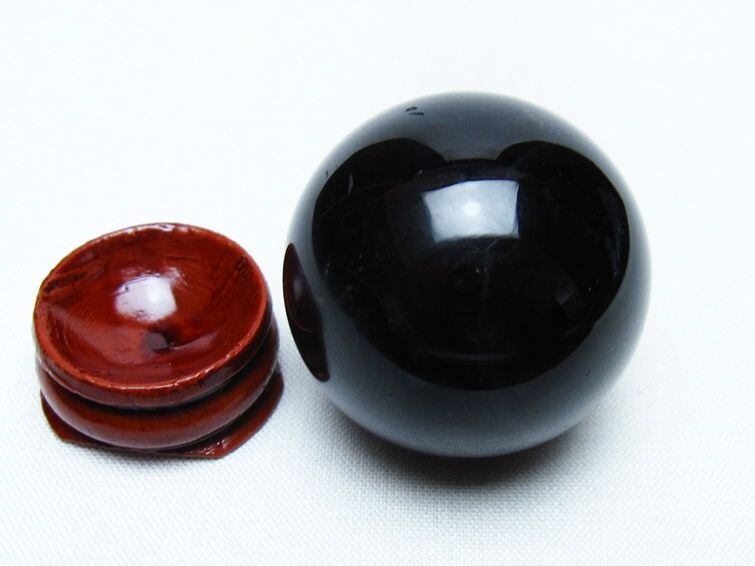 黒水晶 丸玉 35mm モリオン スフィア 置物 一点物 141-8189 | 天然石