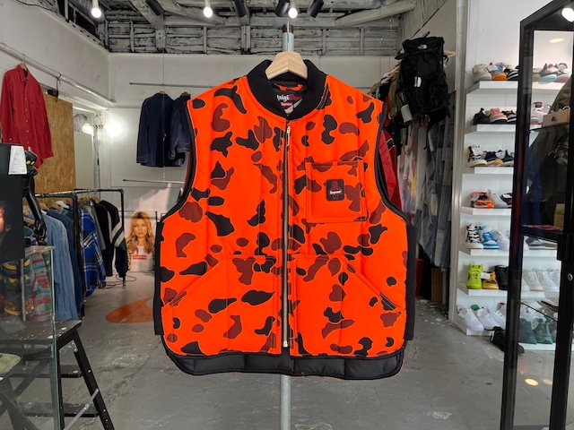 Supreme REFRIGIWEAR INSULATED IRON-TUFF VEST ORANGE CAMO LARGE 98521