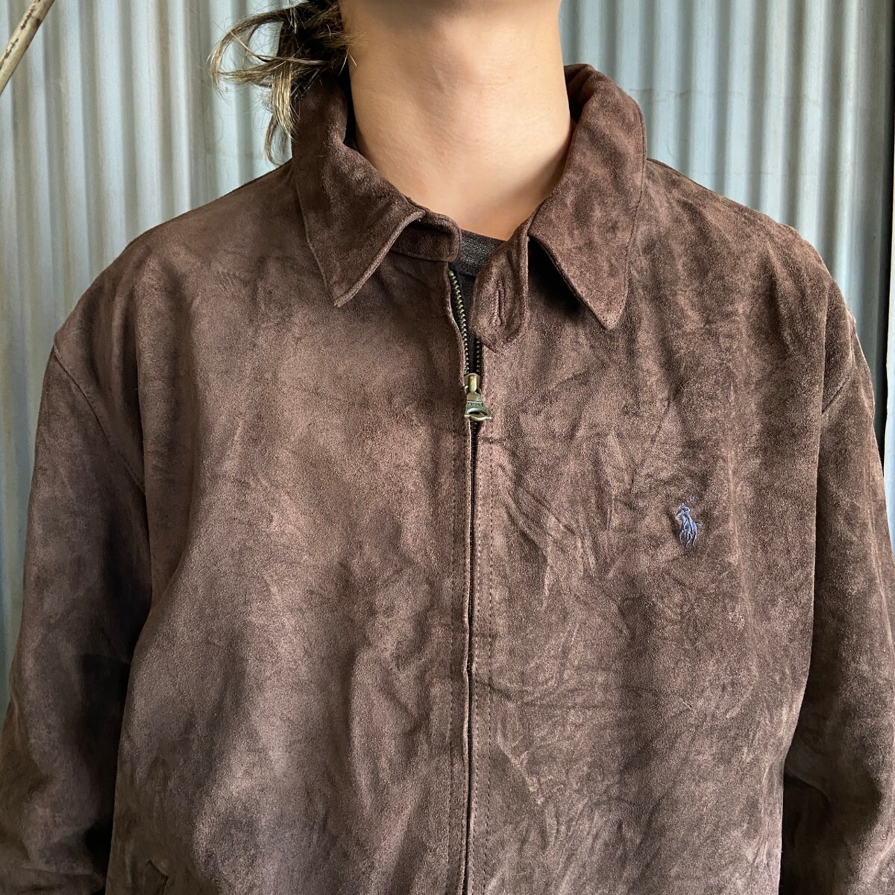 90年代 Polo by Ralph Lauren ポロバイラルフローレン スエード レザー 