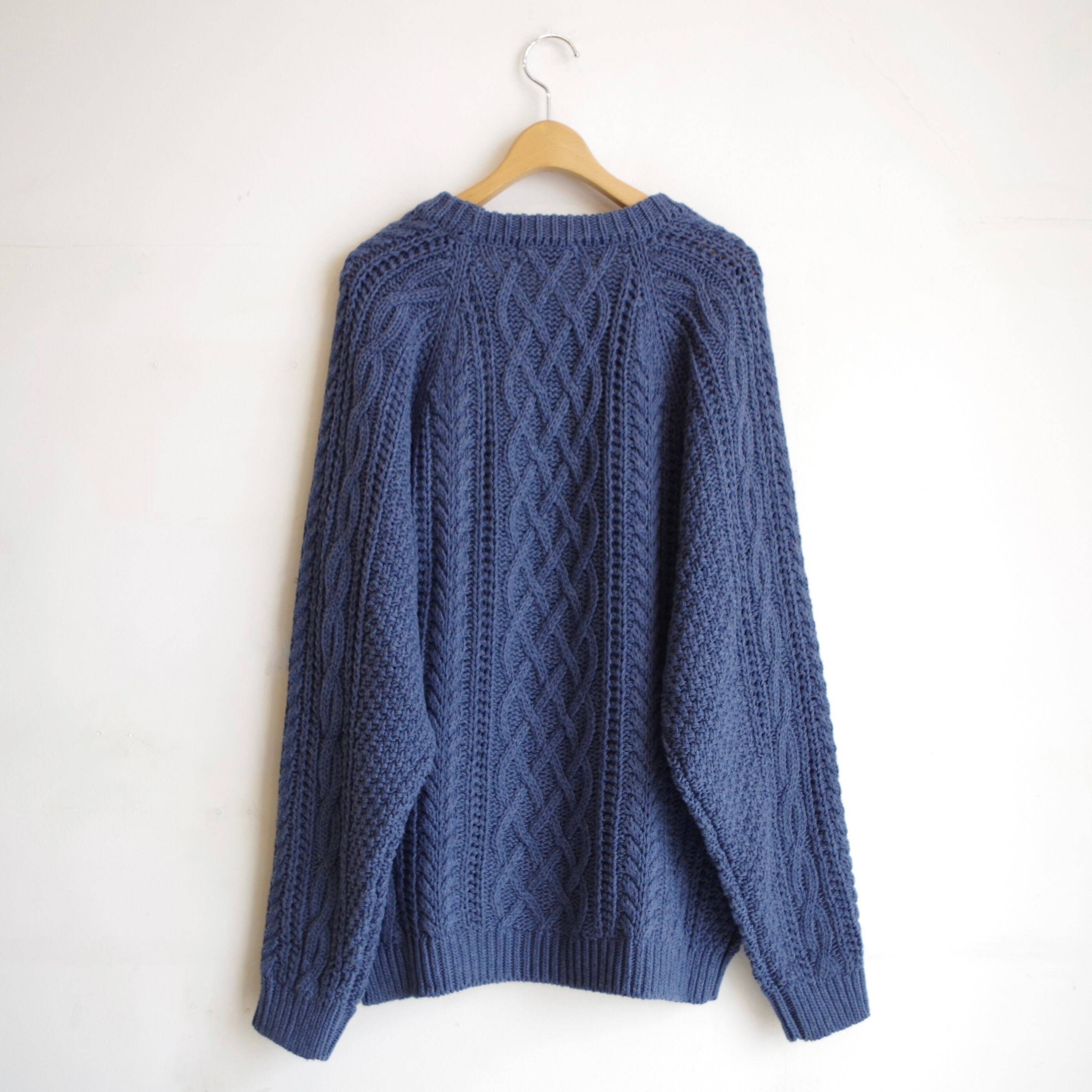 TRANSPORT FISHERMAN KNIT INDIGO | 1F Store