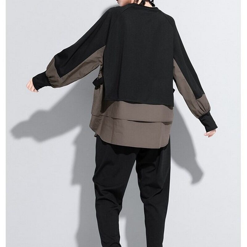 ステッチダブルカラートップス PU0035