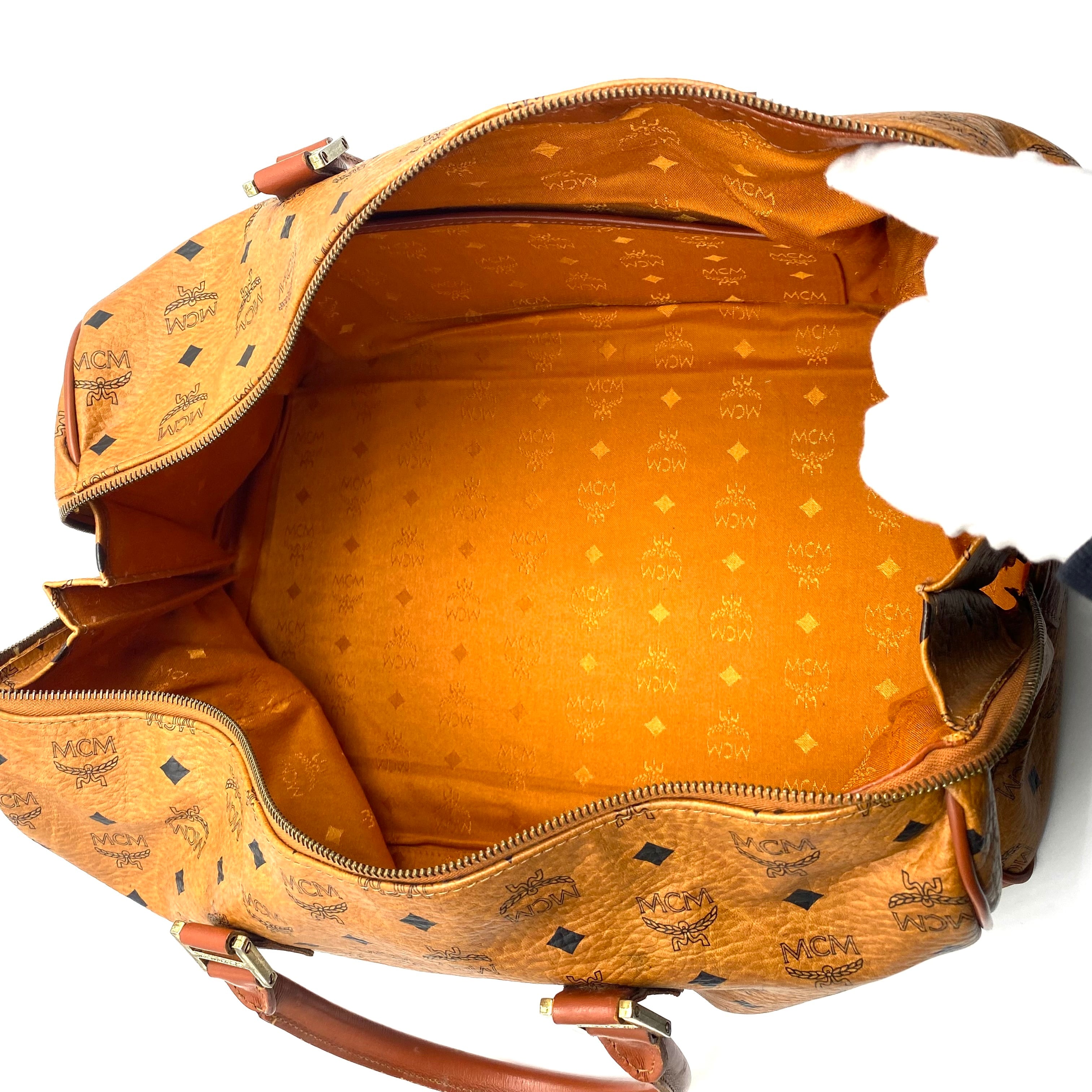 Vintage MCM Visetos Leather Boston Bag Cognac / ヴィンテージ  