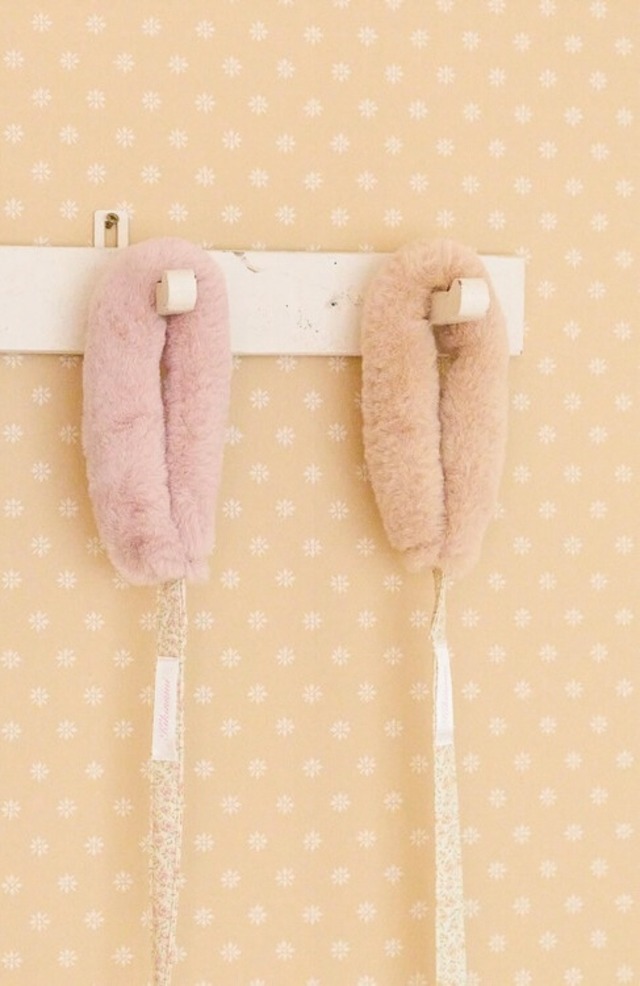 即納販売　Rosy Flower leash ロージー フラワー リード（pink/beige） 　韓国犬服　kiki&nini