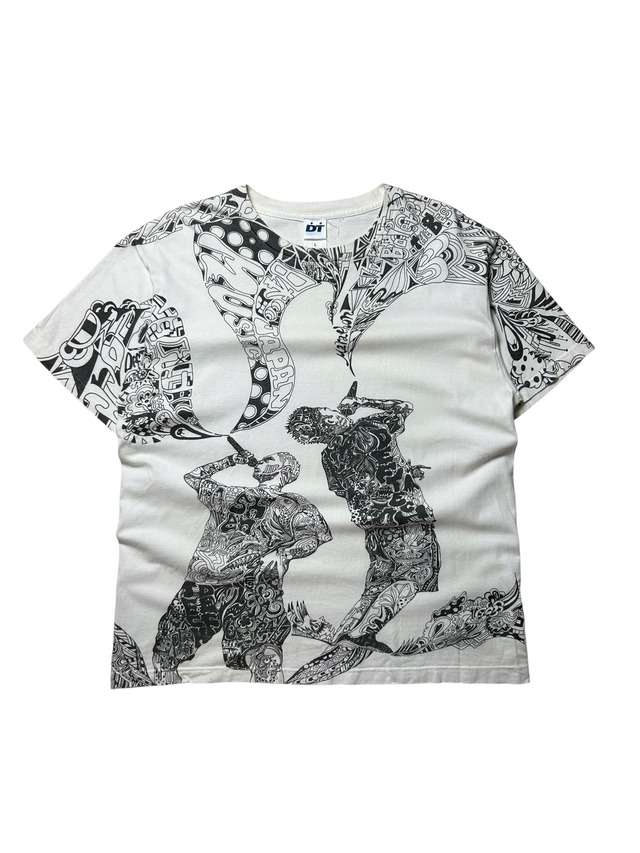 DEF TECH Massive All Over Tribal Graphic Music Artist T-shirt L