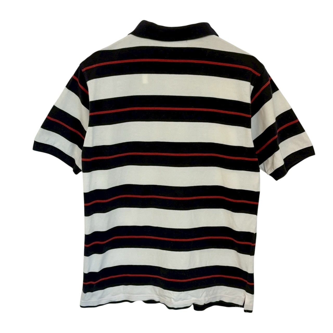 フレッドペリー　ポロシャツ　刺繍ロゴ　半袖シャツ　XLサイズ　ボーダー　古着 FRED PERRY フレッドペリー ポロシャツ L ボーダー 刺繍ロゴ ワン