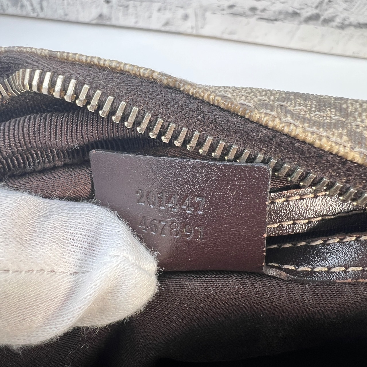 GUCCI グッチ  GGｽﾌﾟﾘｰﾑ PVC ショルダーバッグ ベージュ A-8563