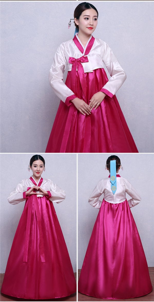 韓服 朝鮮服余興 結婚式 ピンク 学園際文化際 中華コスプレ 写真撮影