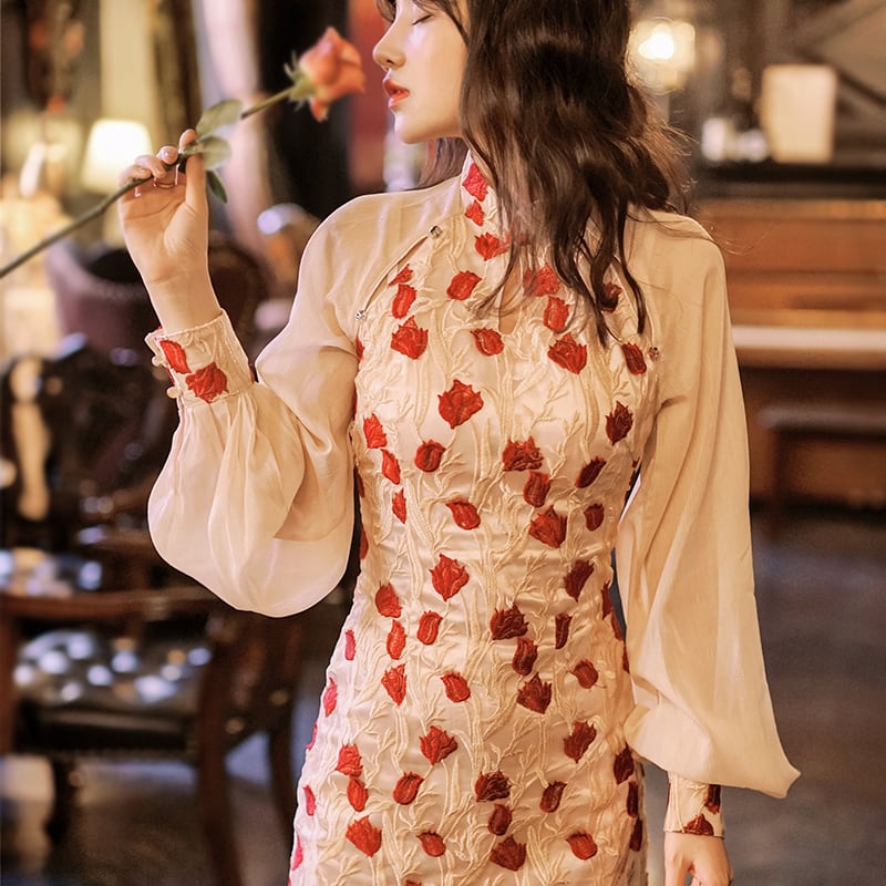 チャイナ風ワンピース 改良唐装 漢服 チャイナ風服 中華服ドレス  