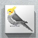 ドット絵オカメインコ_ノーマル ファブリックボード 正方形