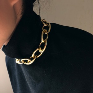 2color chain necklace bracelet＊S-1071
