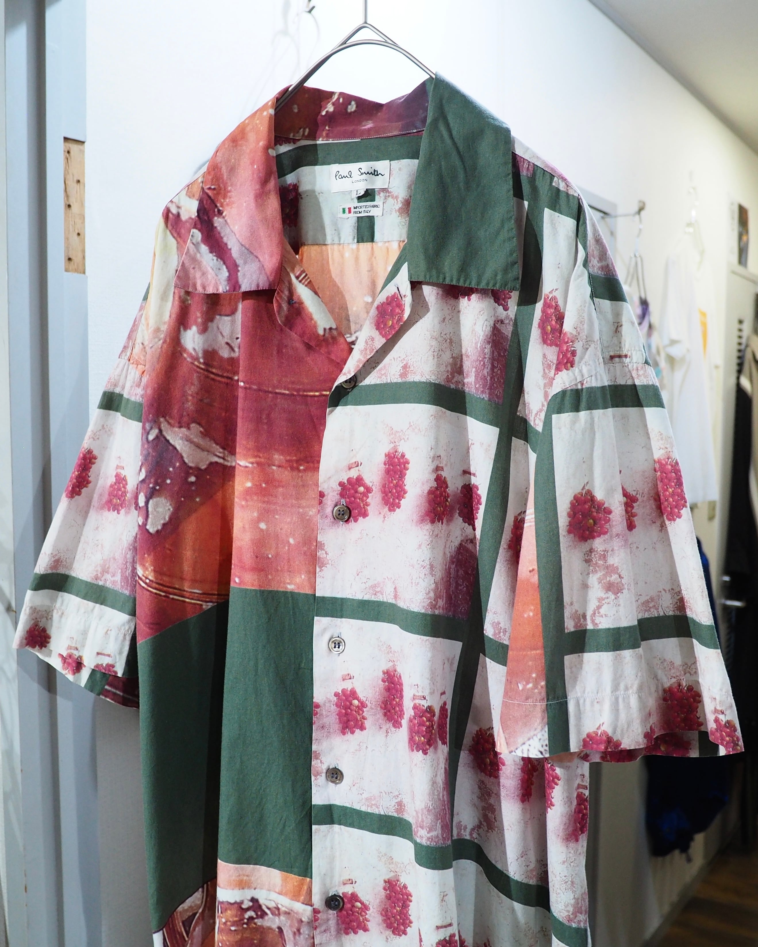 ” Paul Smith London ” Photo printed Collage SS Open collar Shirt