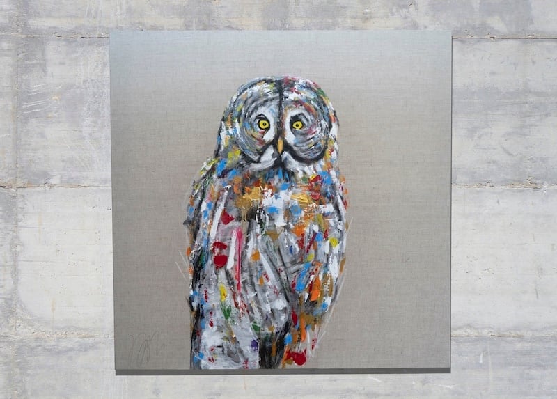 フクロウ絵画 owl / フクロウ / 梟の現代アート作品 絵画販売 | TOMOYA GALLERY STORE