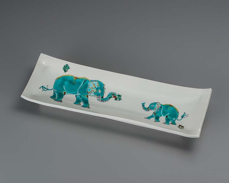 台皿 神象の絵 | 九谷焼 大志窯