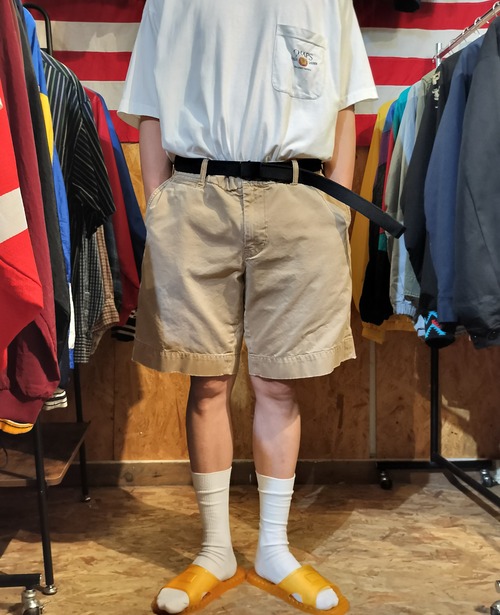 Used ハーフパンツ◆90s 34 ポロチノ ショーツ 肉厚 ラルフローレン ベージュ◆USA古着　ヴィンテージ