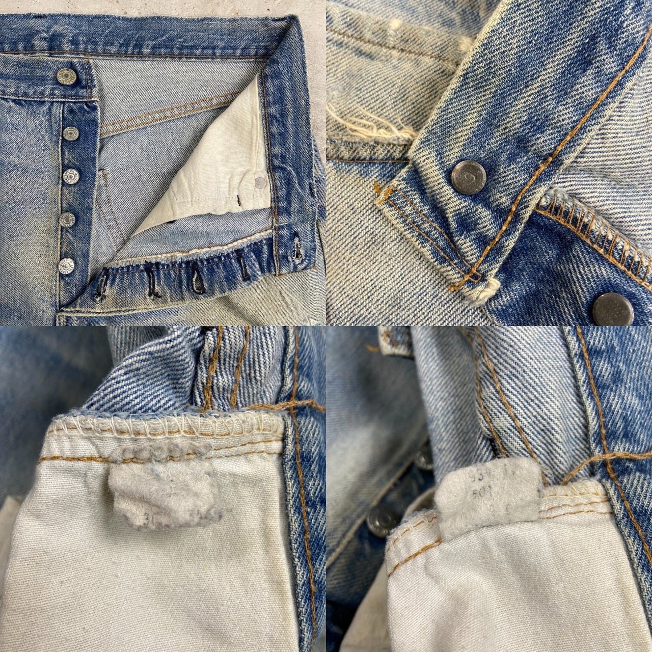 70年代 USA製 Levi's リーバイス 501 66後期 ストレート クラッシュ