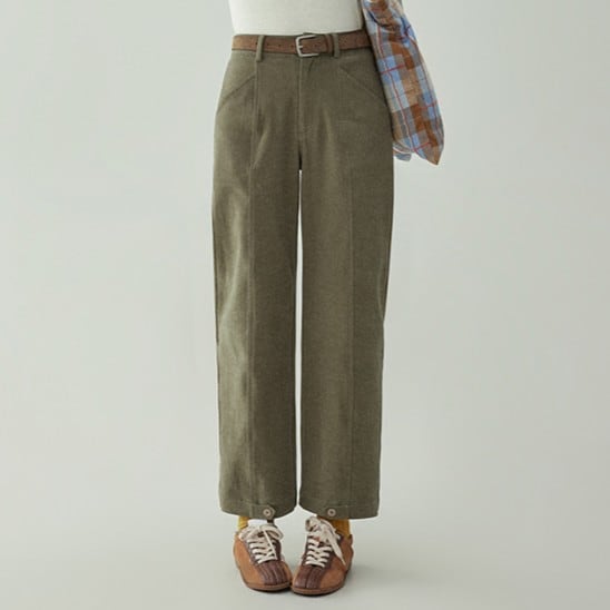 ハイウエスト センタープレス ワイドレッグパンツ 00415