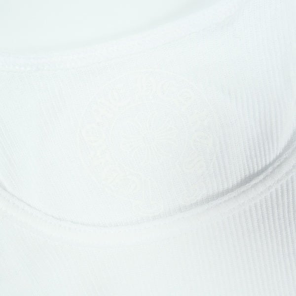 Size【S】 CHROME HEARTS クロム・ハーツ T BAR RIB TANK WHITE/PINK