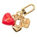 ルイ ヴィトン マイクロ チャーム LV ハート ロック モチーフ チャーム M02511 ゴールド レッド メッキ レディース LOUIS VUITTON 【中古】