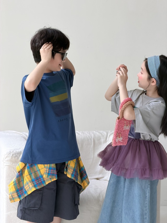 【KID】オーロラプリズムプリント半袖クルーネックTシャツ - 17