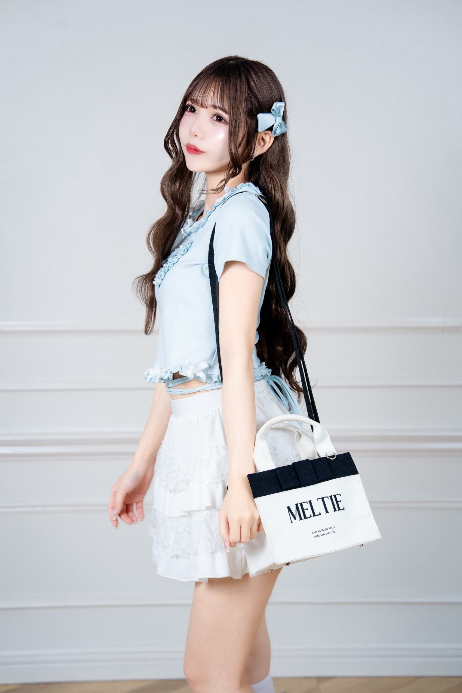 ribbon canvas tote bag〈SMALL〉 | meltie