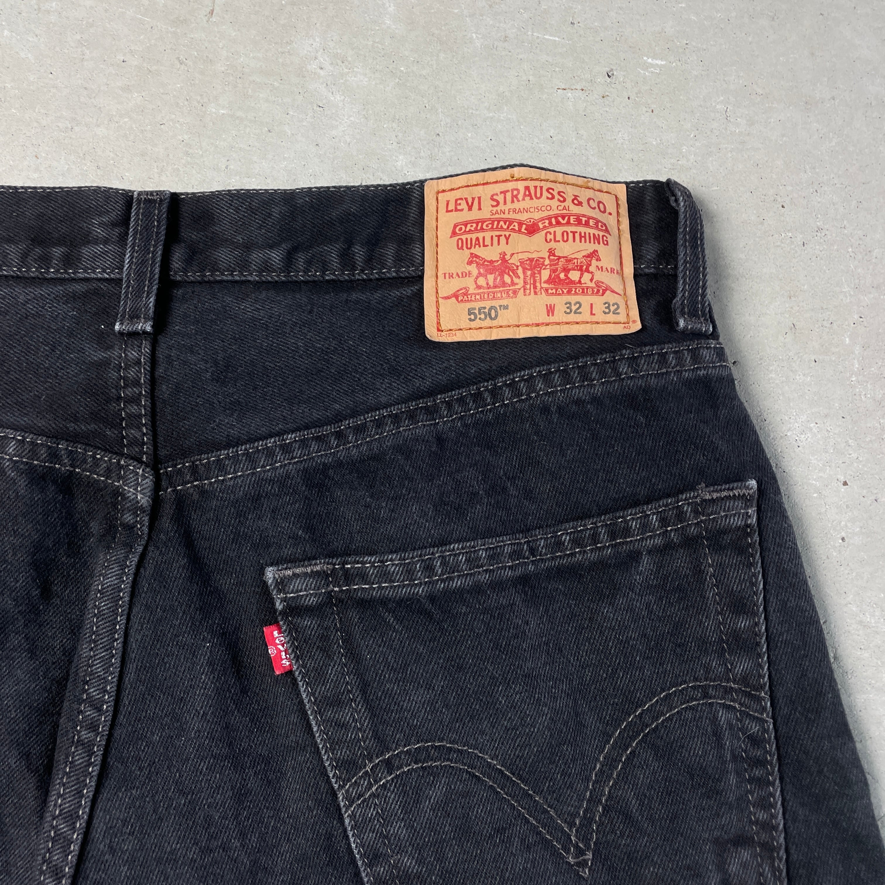 00年代 Levi's リーバイス 550 RELAXED FIT ブラック デニムパンツ