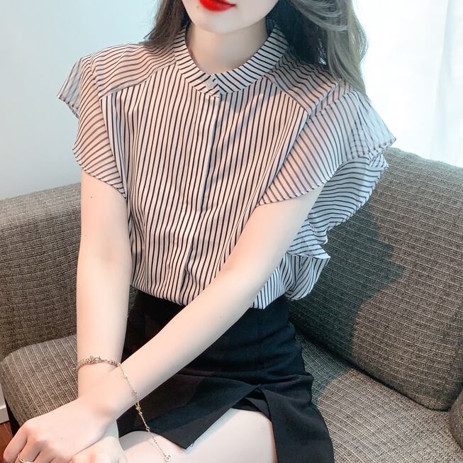 トップス レディース シャツ ブラウス S M L XL 2XL 半袖 ネルシャツ フリル メロウ ストライプ 透け感 シアー ブラック クルーネック ノーカラー プルオーバー ニュアンスカラー 襟付き かわいい 大人可愛い シンプル カジュアル 大人 おしゃれ お洒落 かっこいい レトロ ガーリー リラックス ナチュラル こなれ感 ラフ ゆったり ゆる 春 秋 冬 10代 20代 30代 通勤 OL 通学 ママ デート お出かけ 女子会 休日 旅行 着回し 普段使い 重ね着 韓国系 送料無料