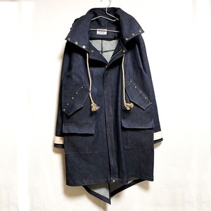 UNFINISHEDデニムモッズコート