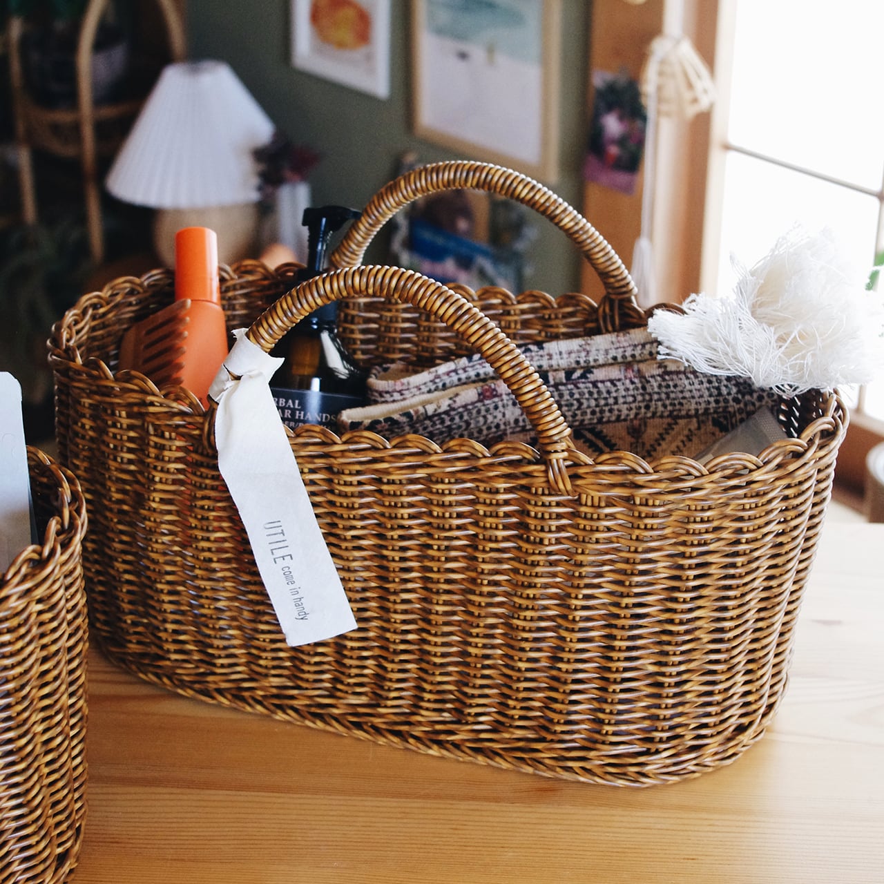 【新色追加】UTILE oval handle basket (Lsize)