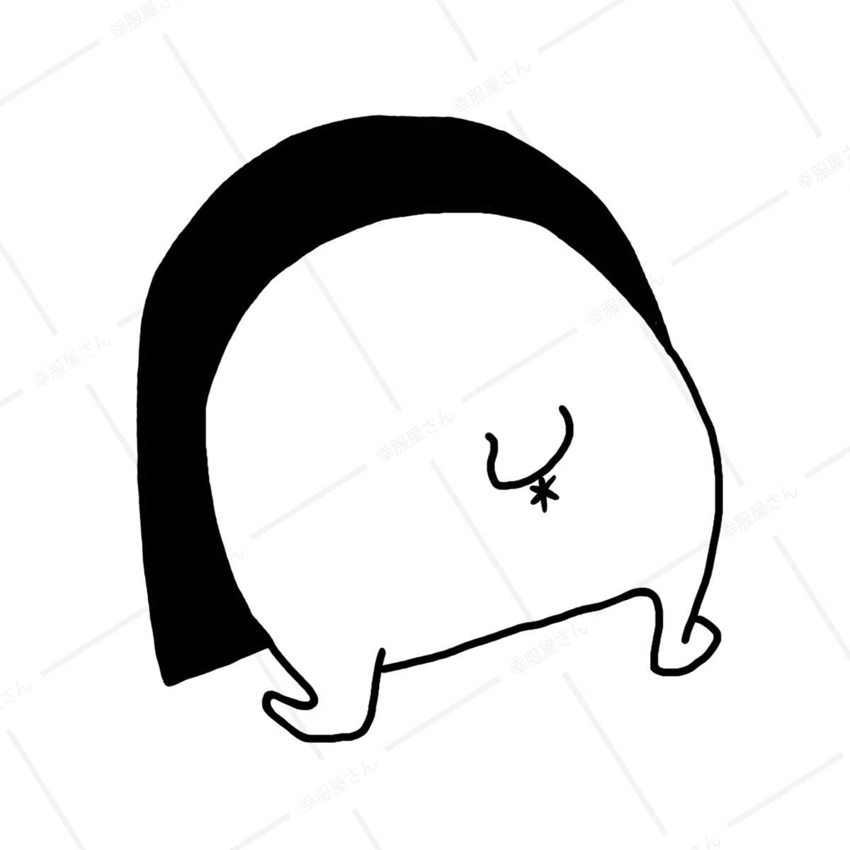 おしり プリプリ フレブル Tシャツ dog68 犬 ブヒ フレンチブルドッグ 服 ゆるい ユニーク イラスト おもしろ Tシャツ