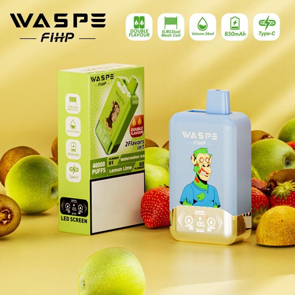 ダブルフレーバー】 使い捨て電子タバコ40000回吸引 WASPE メッシュ