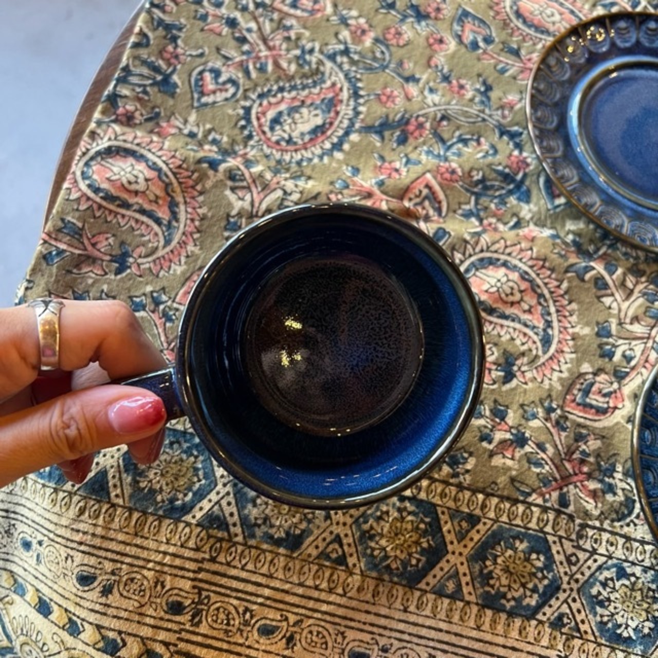シャロン カップ&ソーサー 210ml  DEEP BLUE　カップ　マグ　マグカップ　ブルー　cup　BLUE