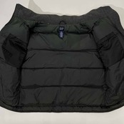 00s OLD GAP オールド ギャップ ダブルジップ ギア ダウンジャケット M /メンズ/ブラック/切替デザイン