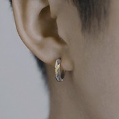 幾何学模様 シルバーピアス af0155