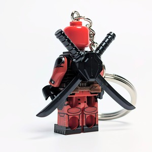 ★ブロックフィギュアキーホルダー★【 Deadpool ( デッドプール ) 】X-MEN / デッドプール&ウルヴァリン / MARVEL〚アメリカン雑貨 アメトイ〛