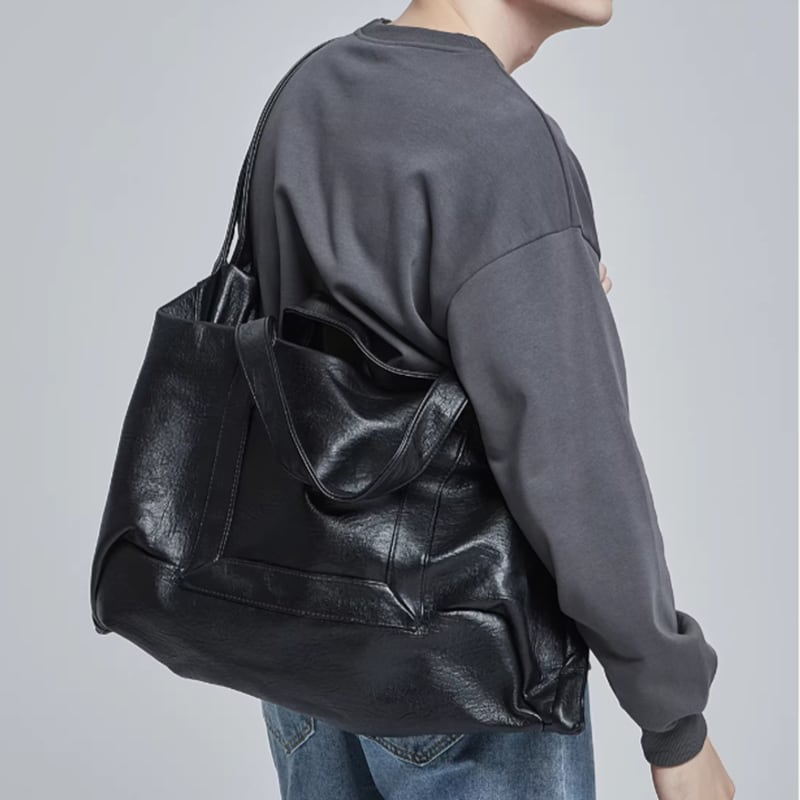 オーバーサイズ マイクロファイバーレザー トート LB1817