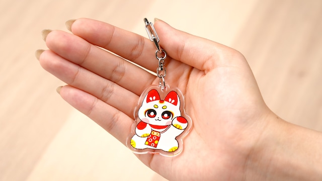 いろいろまねき隊　キーホルダー まねきレッド