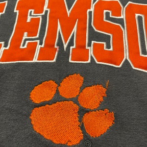 【COLOSSEUM】カレッジ スウェット パーカー クレムソン大学 Clemson Tigers football フットボール 刺繍ロゴ ビッグロゴ M US古着