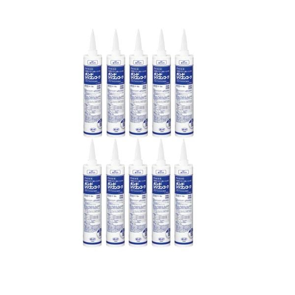 コニシ ボンド シリコンコーク 330ml 10本箱 1成分形シリコーン系シーリング材 耐熱 耐寒 耐水性 ゴショ
