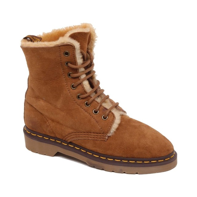 DR. MARTENS ドクターマーチン レディース コンバットブーツ スエード ブラウン
