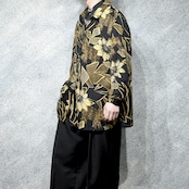 ethnic pattern sheer shirt