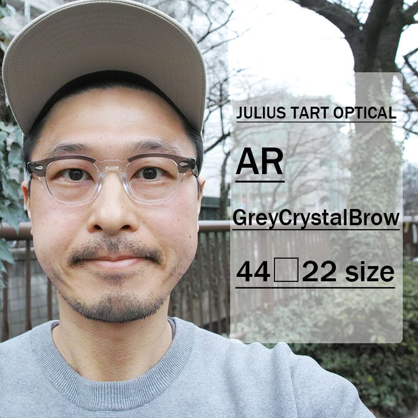 JULIUS TART OPTICAL / AR / ブリッジ:22ｍｍ / Grey Crystal Brow